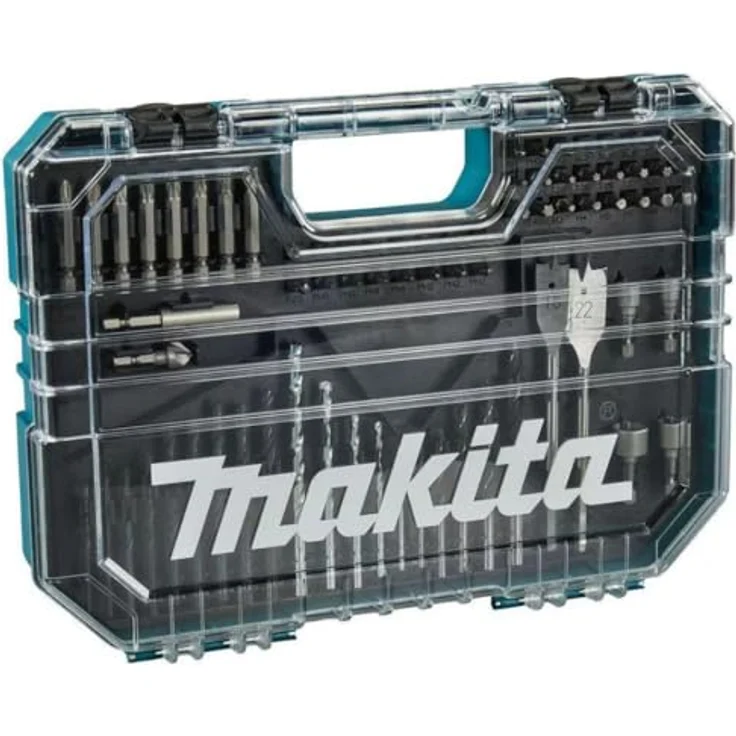 Makita E-15126 Bohrer- und Bit-Set, 75-teilig mit transparentem Etui und verschiedenen Bitgrößen – Bild 1