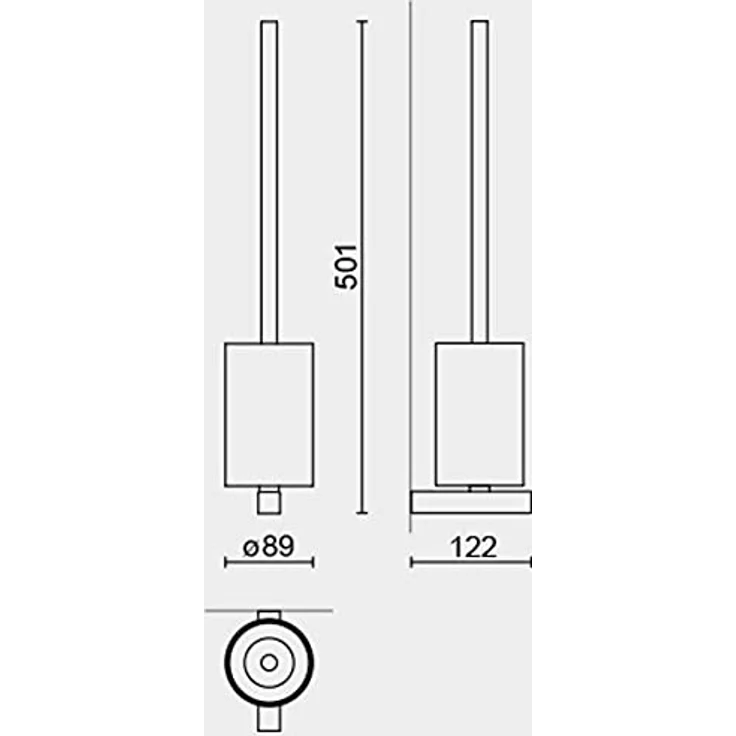 ZACK Toilet Brush, Stainless Steel, Silver, One Size – Bild 3