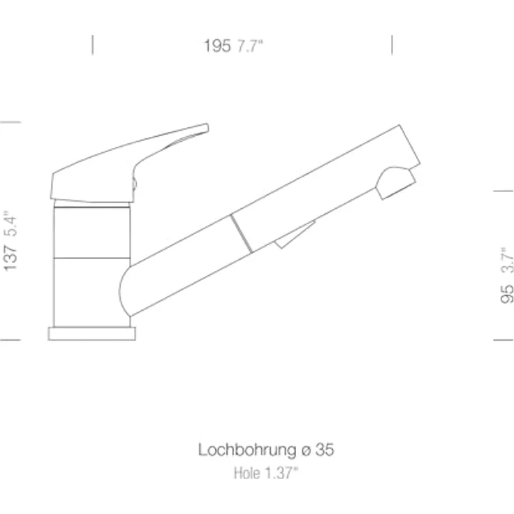 Schock Evinas, Spültischarmatur aus Edelstahl mit 9,5 cm Auslaufhöhe, 35 mm Lochbohrung – Bild 4