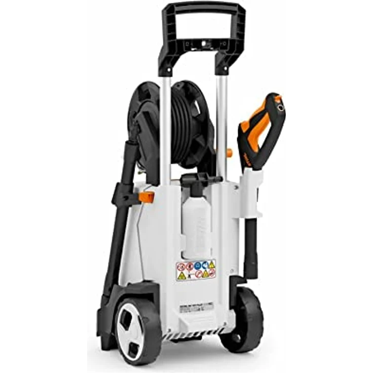 Stihl Elektro-Hochdruckreiniger RE 140 PLUS, leistungsstarker Reiniger mit Schlauchtrommel und stahlarmiertem Hochdruckschlauch, blau – Bild 3