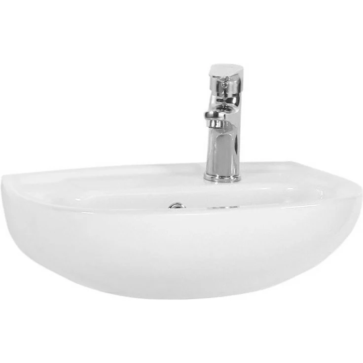 Creavit Waschbecken TP030-00CB00E-0000, Keramik Handwaschbecken 45x30 cm Weiß mit Hahnlochbohrung