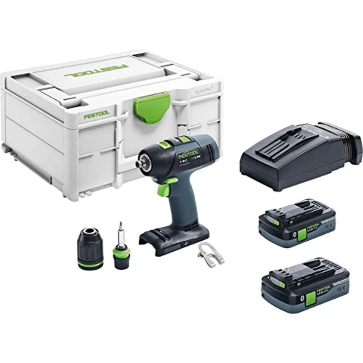 Festool T 18+3 HPC 4,0 I-Plus Akku-Bohrschrauber 18V 50Nm + Zubehör + 2x Akku 4Ah + Ladegerät + Koffer (576446) – Bild 2