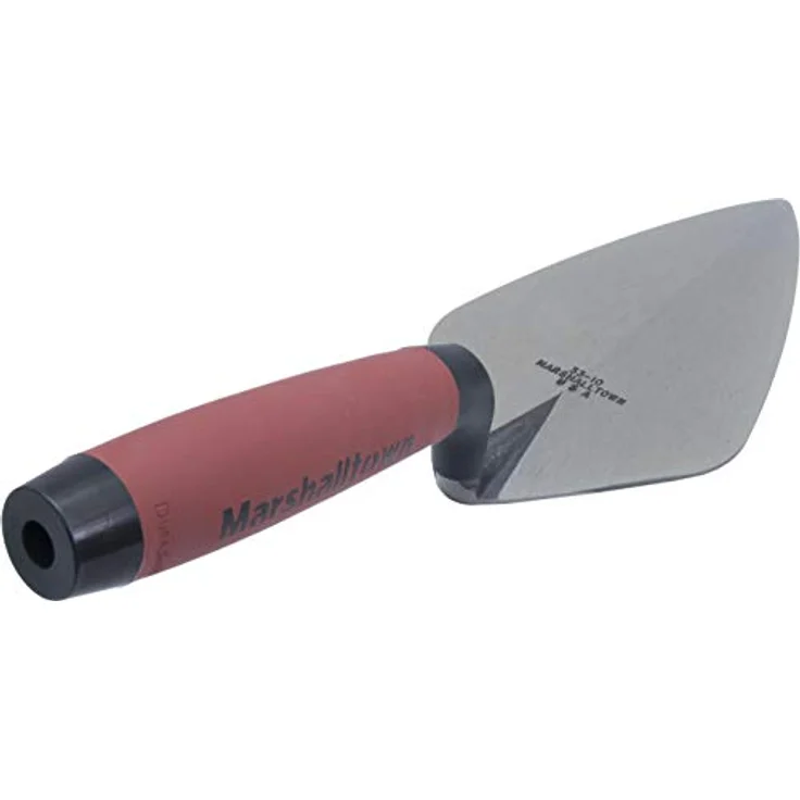 Marshalltown Maurerkelle, Putzkelle London Style mit ergonomischem Durasoft Griff, aus Carbonstahl, mit breiter Spitze und geradem Hals, Maße der Kelle: 254x118 mm – Bild 3