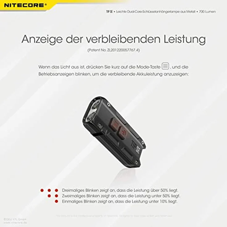 Nitecore Taschenlampe Tip SE 700, wiederaufladbar mit 700 Lumen – Bild 5