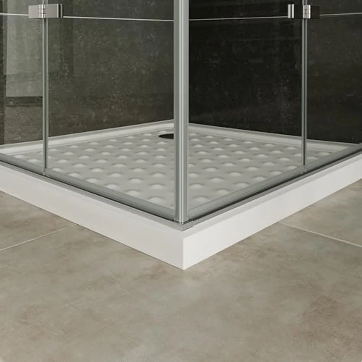 i-flair Falttür Duschkabine DK13, 120x120x180 cm, teilsatiniertes 6 mm Sicherheitsglas, silberne Profile, platzsparend und mit breitem Einstieg – Bild 9