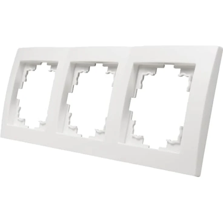 McPower FLAIR Rahmen 3-Fach, mattweiß, quadratischer Kunststoffrahmen für Schalter-Serie FLAIR – Bild 2