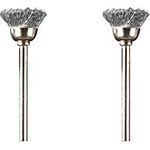 Dremel 442 Drahtbürste - Zubehörsatz für Multifunktionswerkzeug mit zwei Drahtbürsten Ø13 mm zum Beseitigen von Graten, Glätten von Verbindungsstellen, Reinigen von elektrischen Komponenten