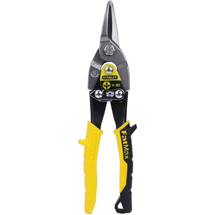 Stanley Blechschere 2-14-563 gerade ? Mit chromveredelten Scherenteilen zum Schneiden von Blech, Aluminium, Leder, Maschendraht, Plastik, Kupfer und Kunststoffplatten ? 250mm lang – Bild 3