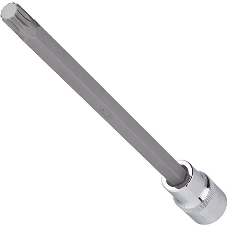 Vigor Innenvierkant Antrieb 12,5 mm (1/2 Zoll) Innenvielzahn Schraubendreher-Einsatz XZN, Schlüsselweite M 12, Gesamtlänge 200 mm, 1 Stück, V2135