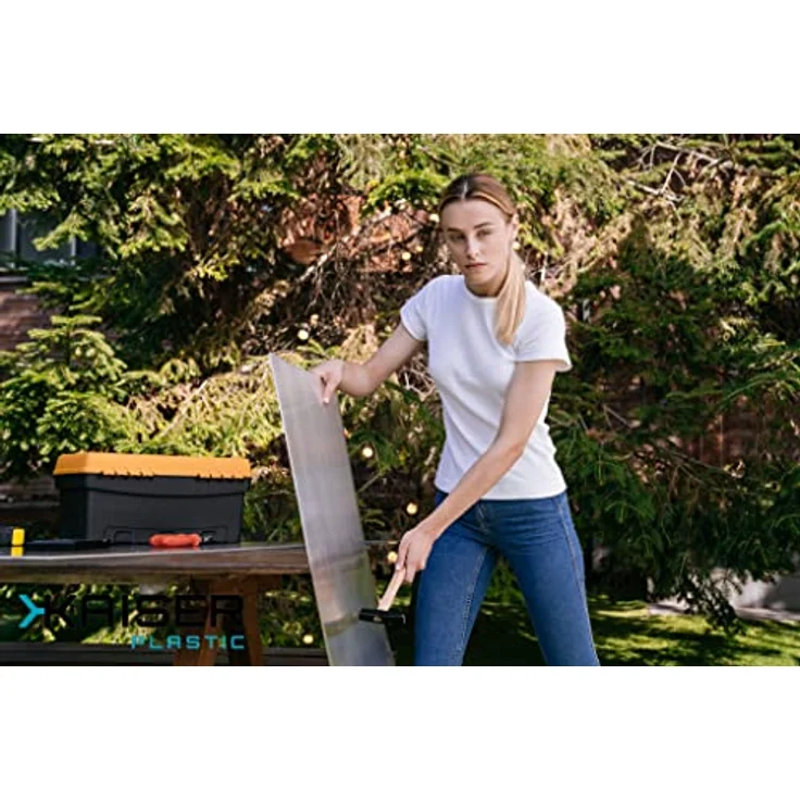 Kaiser plastic Gewächshaus »Gewächshausplatten 14 Stk., 1210 x 605 mm, 10,25 m2,Xtra Strong, Polycarbonat (PC) Doppelstegplatte - Hohlkammerplatte« – Bild 7