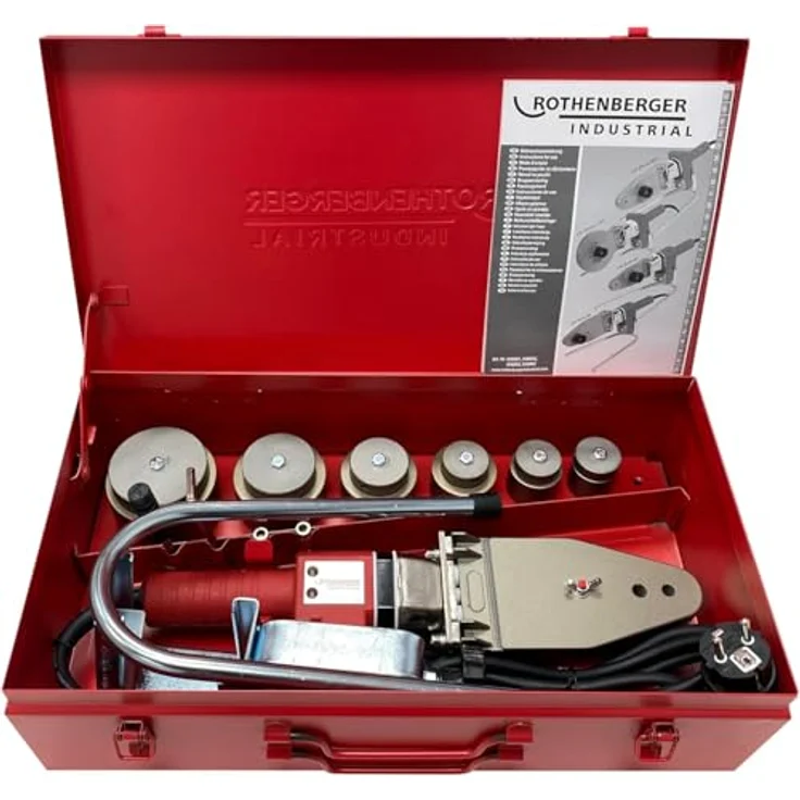 Rothenberger CR-RJQ-63, Industrial Muffenschweissgerät mit 800 W Leistung inkl. Kunststoff-Rohrschere Ø 42 mm – Bild 4