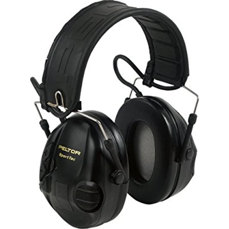 3M Peltor SportTac Impuls-Kapselgehörschutz für Jäger und Sportschützen, inklusive Batterie AAA, SNR 26 dB, 1 Stück, STAC-RD, schwarze und rote Schalen – Bild 2