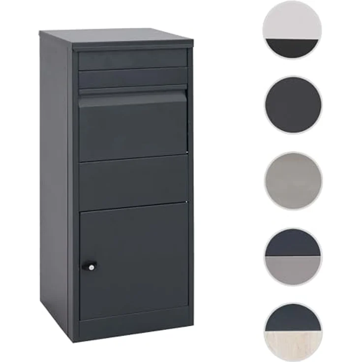 PROREGAL Paketkasten HxBxT 102x41x38cm, große Paketbox in Anthrazit mit sicherem Zylinderschloss und großem Fassungsvermögen für Briefe und Pakete – Bild 9
