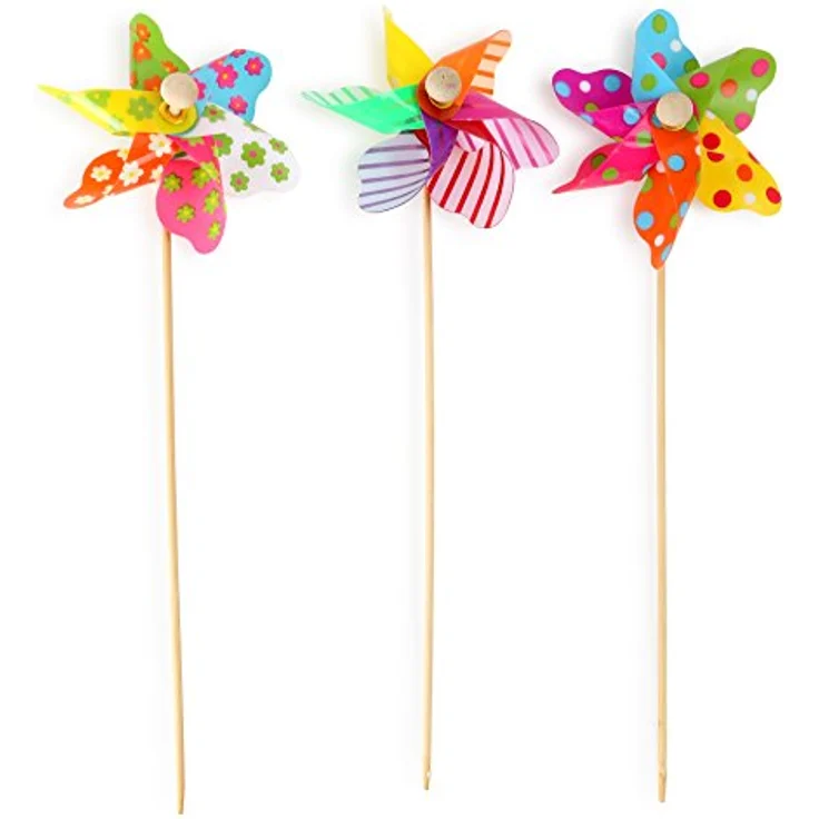 Legler Display Windrad Kunterbunt, Display: ca. 29 x 11 x 8 cm, Windrad: ca. 9,5 – Bild 3