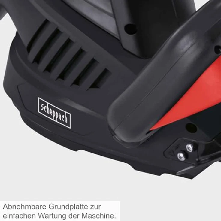 Scheppach Elektro-Heckenschere EHT610, 600 W, leistungsstarke Heckenschere mit 600 Watt Motor und drehbarem Handgriff, rot – Bild 6