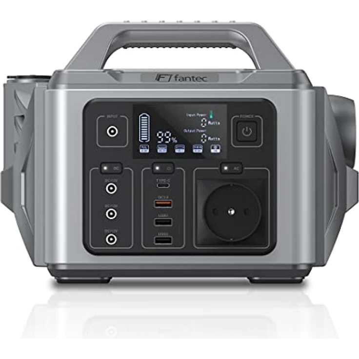 Fantec PGS-300, Power Station mit 296 Wh, 300 W Leistung und USB-C PD-Anschluss, tragbar – Bild 2