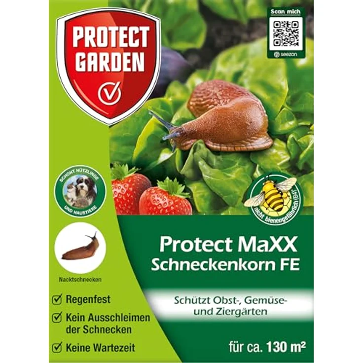 PROTECT GARDEN Protect MaXX Schneckenkorn FE, regenfest, natürlicher Wirkstoff, 500g für bis zu 130m² – Bild 1