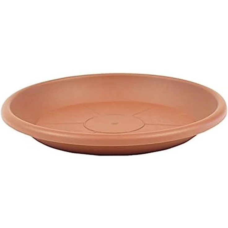 greemotion Blumentopfuntersetzer Terrakotta - Untersetzer Blumen mit 19 cm Durchmesser Höhe 2,4 cm - Pflanzkübel Untersetzer aus Kunststoff - Pflanzenuntersetzer rund - Pflanzen-Untertopf – Bild 2
