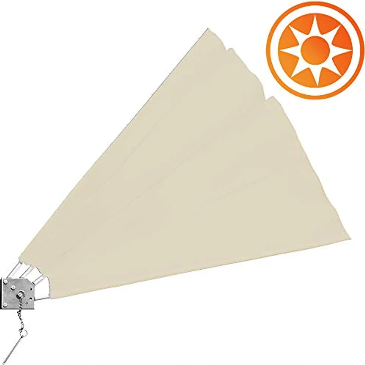 DEUBA Balkonfächer Sichtschutz Balkon Windschutz Balkonsichtschutz Sonnenschutz Sonne beige – Bild 4