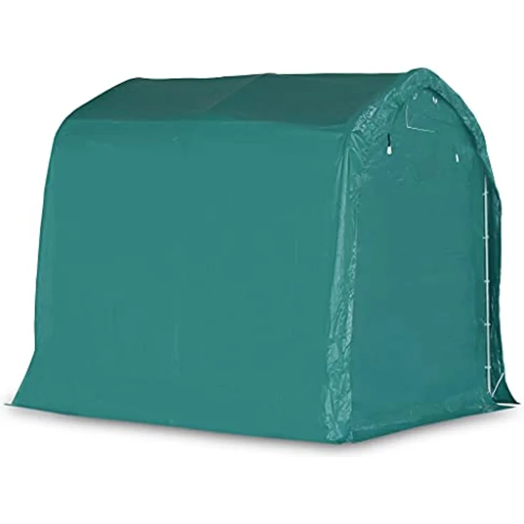 vidaXL Garagenzelt Wasserfest Zeltgarage Weidezelt Foliengarage Zelt Lagerzelt Auto Motorrad Schutz Unterstand Lagerung PVC 1,6x2,4m Grün – Bild 3