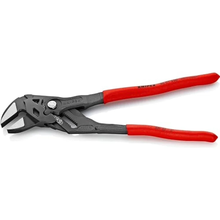 KNIPEX 86 01 250 SB Zangenschlüssel Zange und Schraubenschlüssel in einem Werkzeug mit rutschhemmendem Kunststoff überzogen schwarz atramentiert 250 mm – Bild 2