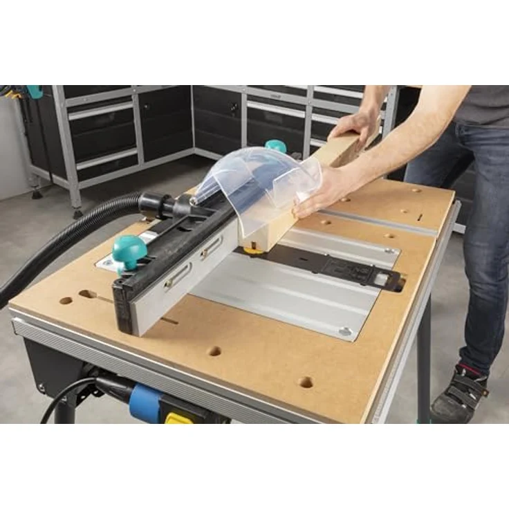 Wolfcraft 6907000 MASTER cut 2200, klappbarer 4-in-1 Maschinentisch mit MDF-Tischplatte, Traglast bis 120 kg, Schwarz/Silber – Bild 6