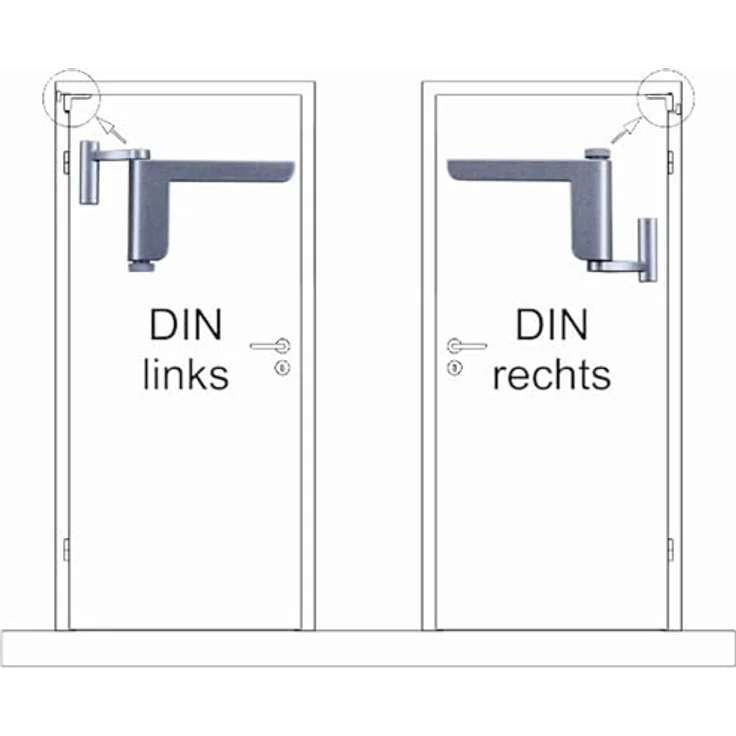ClipClose TS silber mini Türschließer Türanlehner für Zimmertüren - ohne Bohren und Schrauben – Bild 5