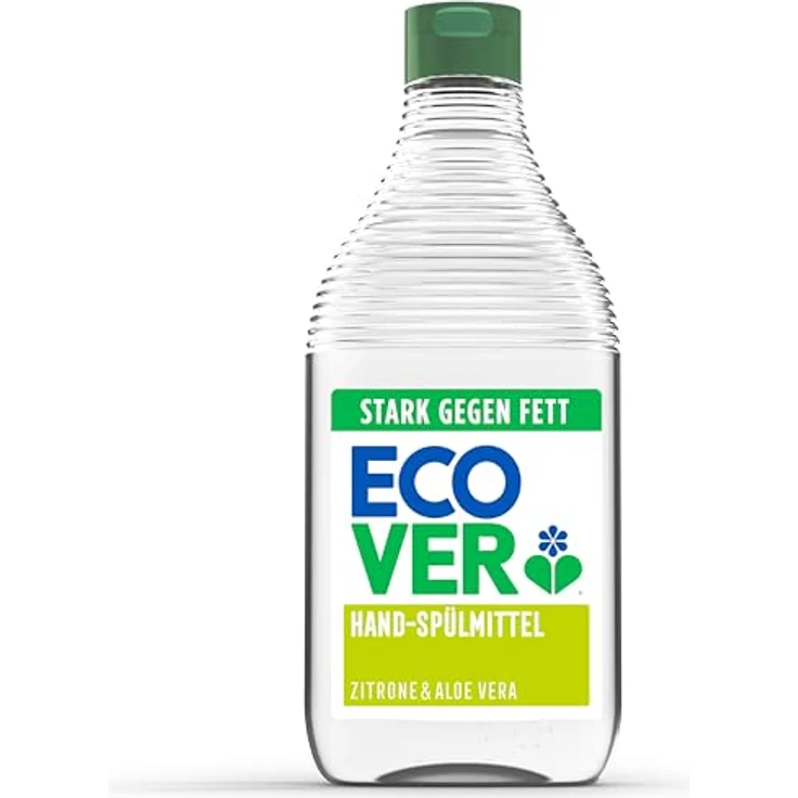 Ecover Hand-Spülmittel Zitrone & Aloe Vera, 950ml, kraftvoll reinigend, dermatologisch getestet, vegan, biologisch abbaubar – Bild 1