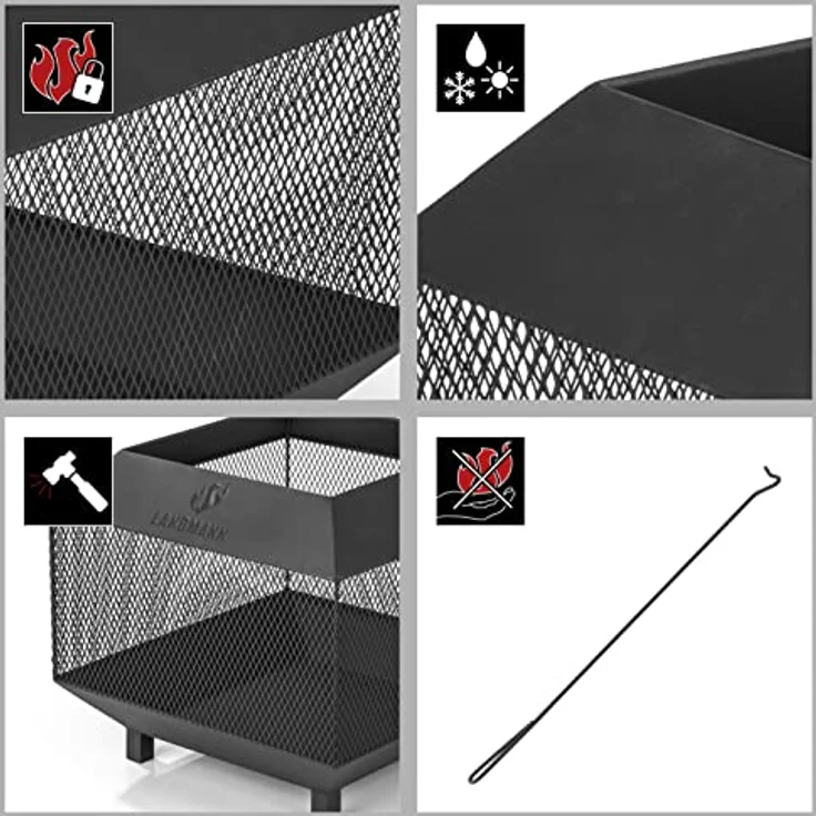 LANDMANN Feuerkorb Cube – Bild 6
