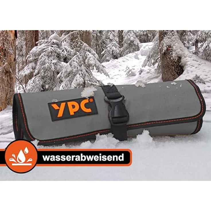 YPC VarioRoll L, Werkzeugrolltasche 45x32cm mit 10 Steckfächern und 4 Halteschlaufen, robustes wasserfestes Oxford 600D Polyester – Bild 3