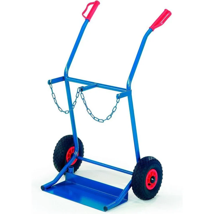 Rollcart Rollcart, Transportwagen für 2 Stahlflaschen Ø 205 mm, 2 x 20 Liter, Tragfähigkeit 100 kg, pulverbeschichtet Gentianblau
