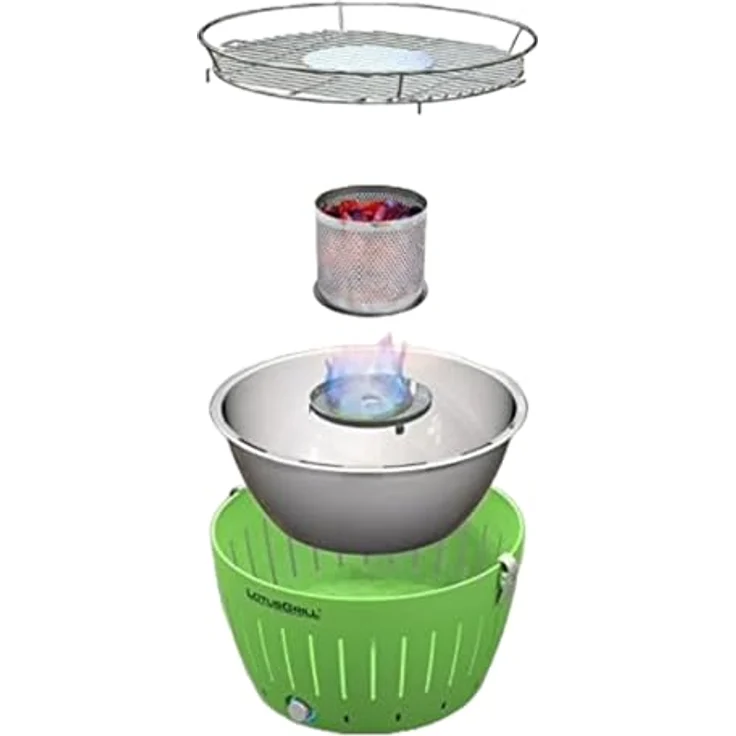 LotusGrill Kohlegrill Serie 435 XL, Zitrus, 43,5 x 35 x 25,7 cm, Lila – Bild 5