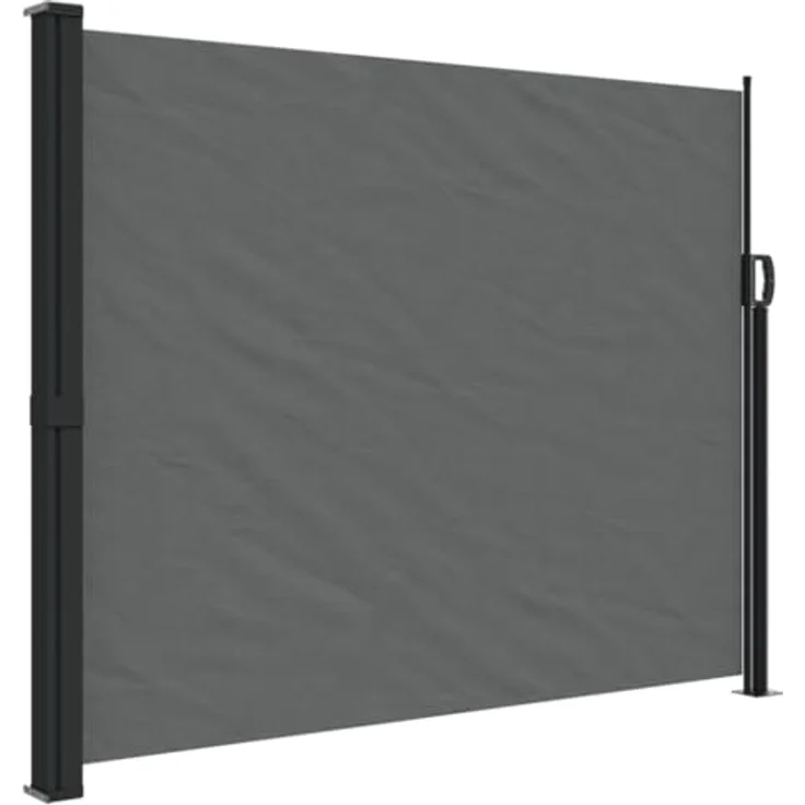 vidaXL Seitenmarkise, Wandmarkise mit PU-Beschichtung, Sichtschutz für Balkon Terrasse Garten, Windschutz Markise, Ausziehbar Anthrazit Polyester – Bild 1