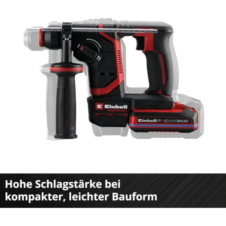 Einhell Akku-Bohrhammer 'TP-HD 18/17-C Li BL +5', pneumatisches Schlagwerk, inkl. Akku und Ladegerät, für Holz, Metall und Beton – Bild 6