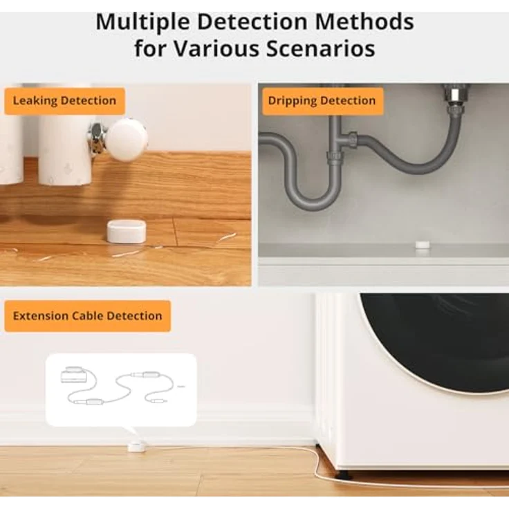 SONOFF SNZB-05P Zigbee Wassermelder, Smart Home Wassersensor mit Echtzeitwarnungen, 5 Jahre Batterielebensdauer, kompatibel mit Alexa und Google Assistant, erfordert Zigbee Hub – Bild 4