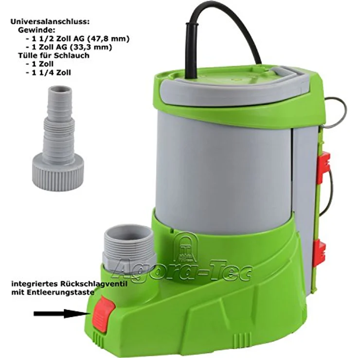 Agora-Tec Tauchpumpe clear water 250W-vario-control- green mit Sensortechnik (integrierter Schwimmerschalter) - Agora-Tec – Bild 4