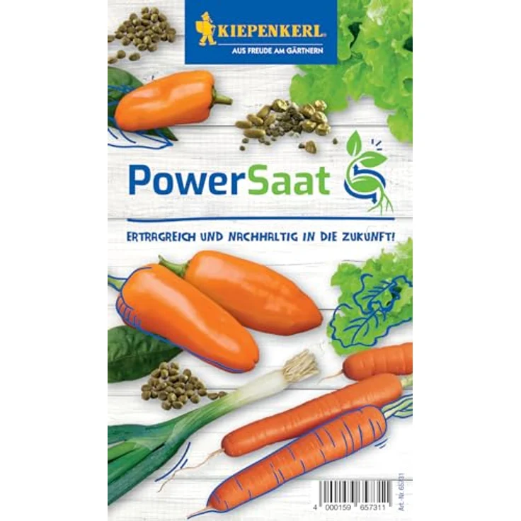 Kiepenkerl Gemüsesamen-Set PowerSaat 'Ertragreich und Nachhaltig in die Zukunft', inklusive Lauchzwiebel, Möhre, Pflücksalat und Snack-Paprika – Bild 6