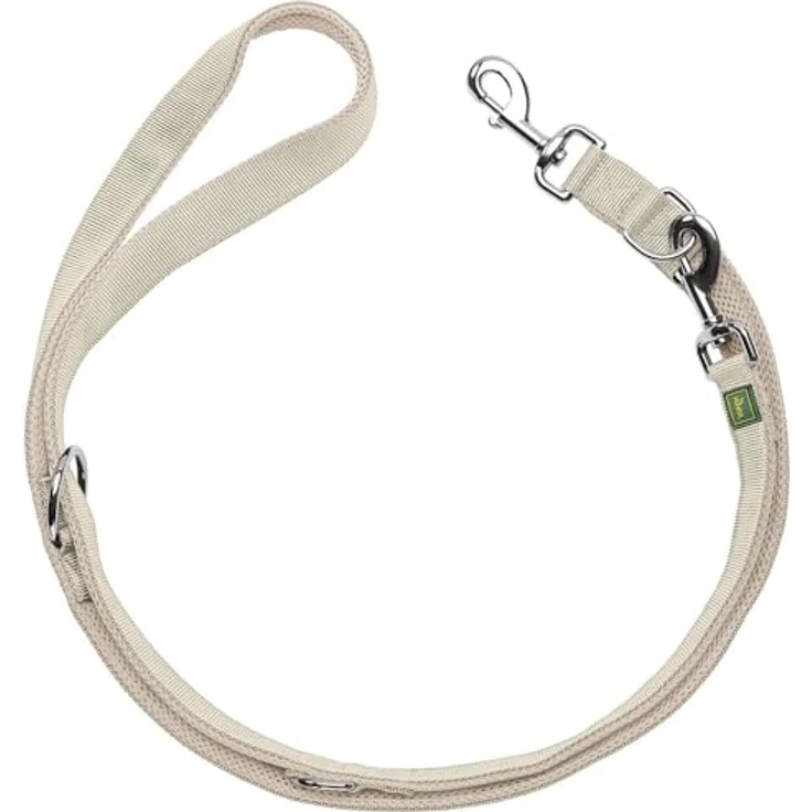 HUNTER Verstellbare Führleine Divo Up in Taupe, Größe 20/200 mit gepolsterter Mesh-Material, 3-facher Verstellmöglichkeit und angenehmem Griff – Bild 1