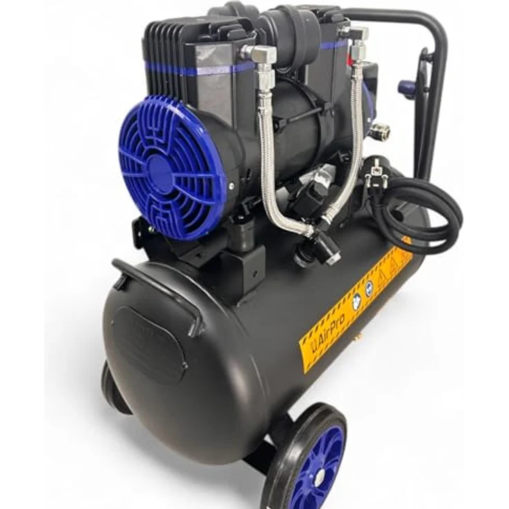 DeTec Geräuscharmer Ölfreier Luft-Kompressor mit 24L Kessel 250 L/min 8 bar, weiß – Bild 9