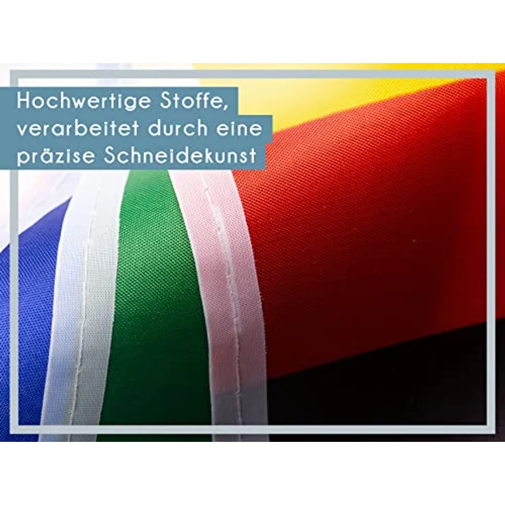 PHENO FLAGS Flagge Flaggenkette 10 Meter Girlande Fahnenkette Wimpelkette Deko, stabile Schnur, bunt – Bild 4