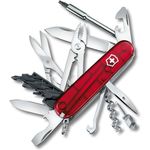 Victorinox Cyber-Tool 34 1.7725.T, Multitool mit 32 Funktionen für Computer-Einsatz, rot