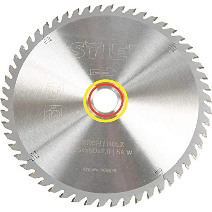 STIER Profi Kreissägeblatt, Holz, 254x2,6x30, 54 Wechselzähne, gehärtet, 10° Spanwinkel – Bild 1
