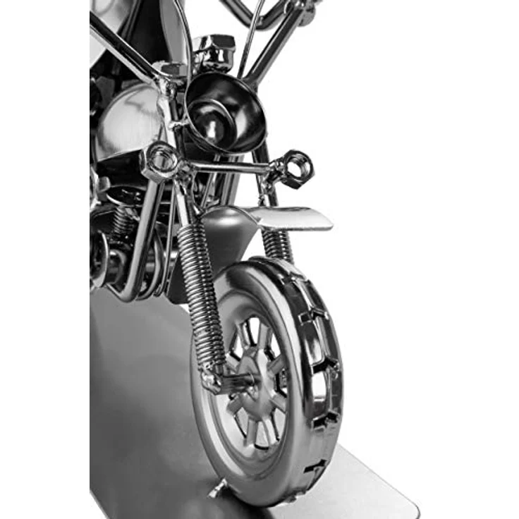 BRUBAKER Schraubenmännchen Motorradfahrer - Metallfigur Handarbeit - Motorrad Geschenk – Bild 7