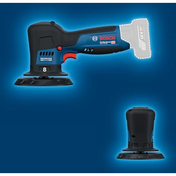 Bosch Professional GPX 12V-125, Akku Exzenterpoliermaschine mit 125-mm-Polierteller und bürstenlosem Motor, Kompakt und ergonomisch – Bild 7