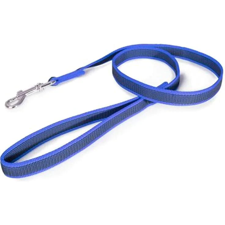 IDC Color & Gray gumierte Leine, 20 mm x 1 m mit Schlaufe, Blau-Grau