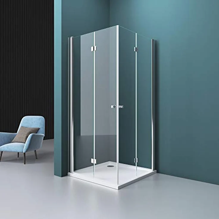 Mai & Mai Duschkabine Falttür 180°, Klarglas, 120x90x190cm, 6mm ESG-Sicherheitsglas mit NANO-Beschichtung – Bild 2