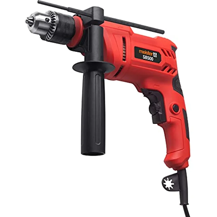 Meister Schlagbohrmaschine 500 W, SB500 - Zahnkranzbohrfutter - Drehzahl-Vorwahl - Mit Zusatzhandgriff & Tiefenanschlag / für Beton & Metall, 5402030 – Bild 2