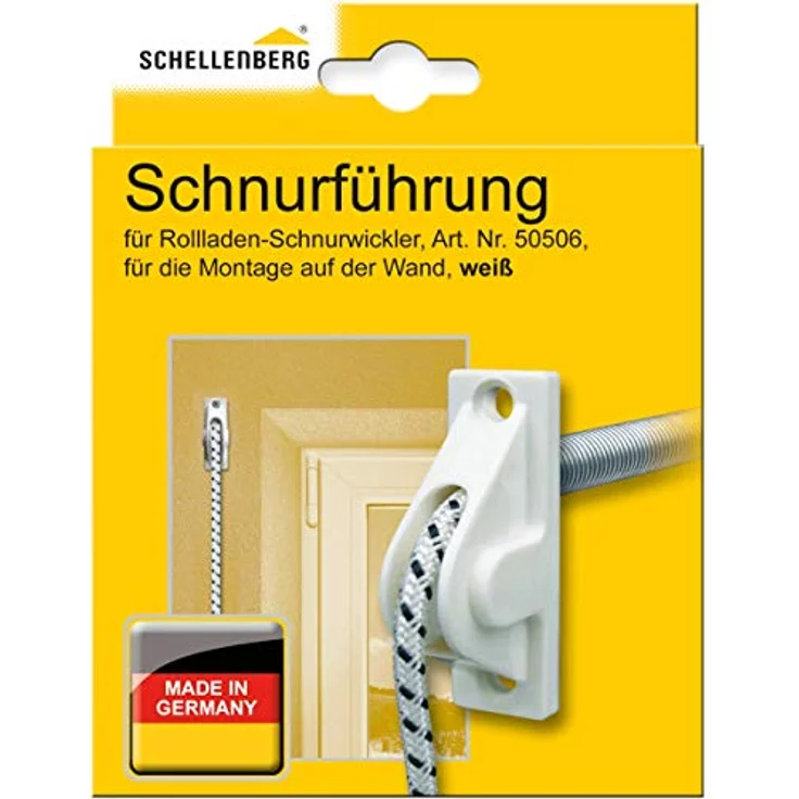 Schellenberg 11034 Schnurführung für Rollladen-Schnüre bis 5 mm Durchmesser, Rolladenschnur, verschleißarmer Lauf der Rollladenschnur – Bild 1
