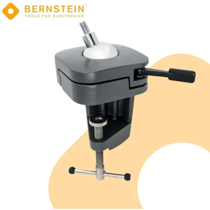 BERNSTEIN Kugelgelenk-Halter SPANNFIX 4.0, 360° drehbar, stufenlos feststellbar, Fußteil zum Anklemmen, dunkelgrau metallic – Bild 4