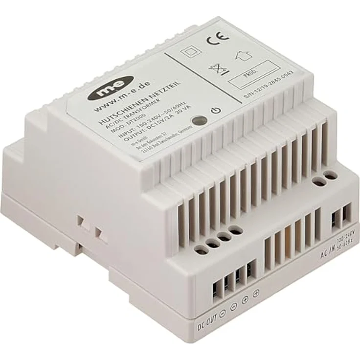 m-e dt-2000 Elektronisches Netzteil zur Befestigung auf DIN-Schienen – Bild 2